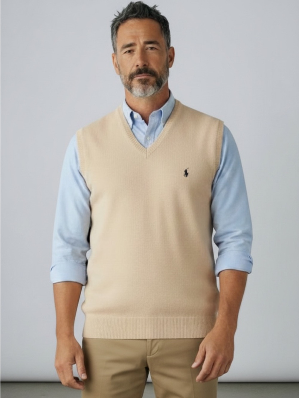 Polo Ralph Lauren Sweater Vest Men’s 100% Lambs Wool XL Old Money Preppy VTG 90s